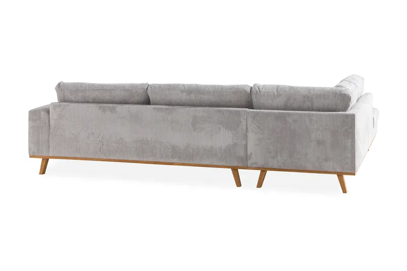 Copenhagen 4-sits Vänstervänd L-formad Divansoffa i Manchester - Ljusgrå - Products - Möbler - Soffa - Divansoffa & schäslongsoffa - 4 sits soffa med divan