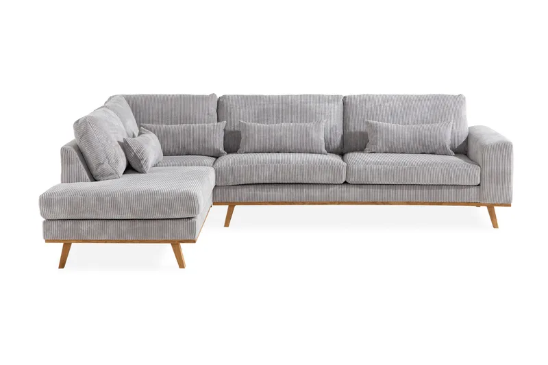 Copenhagen 4-sits Vänstervänd L-formad Divansoffa i Manchester - Ljusgrå - Products - Möbler - Soffa - Divansoffa & schäslongsoffa - 4 sits soffa med divan