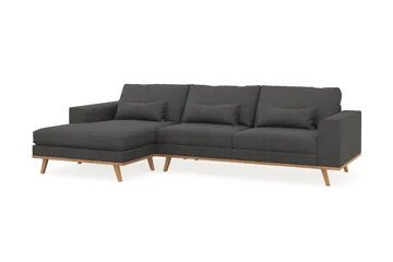Copenhagen 4-sits Vänstervänd L-formad Divansoffa i Manchester - Mörkgrå - Products - Möbler - Soffa - Divansoffa & schäslongsoffa - 4 sits soffa med divan