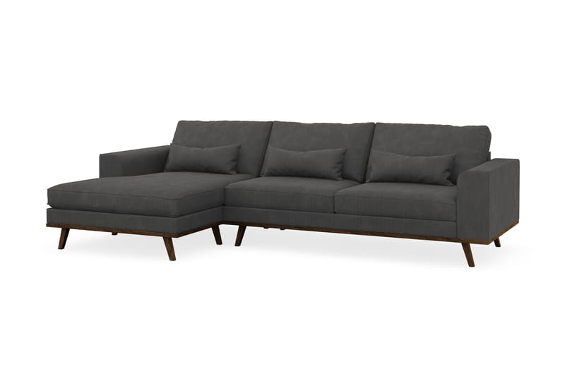Copenhagen 4-sits Vänstervänd L-formad Divansoffa i Manchester - Mörkgrå - Products - Möbler - Soffa - Divansoffa & schäslongsoffa - 4 sits soffa med divan