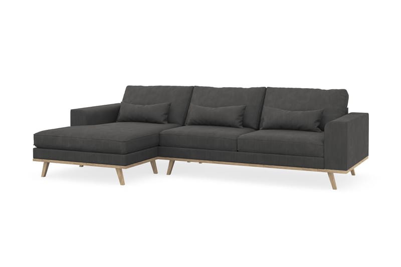 Copenhagen 4-sits Vänstervänd L-formad Divansoffa i Manchester - Mörkgrå - Products - Möbler - Soffa - Divansoffa & schäslongsoffa - 4 sits soffa med divan