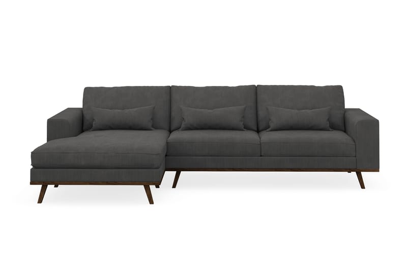 Copenhagen 4-sits Vänstervänd L-formad Divansoffa i Manchester - Mörkgrå - Products - Möbler - Soffa - Divansoffa & schäslongsoffa - 4 sits soffa med divan