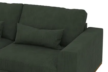 Copenhagen 4-sits Vänstervänd L-formad Divansoffa i Manchester - Mörkgrön - Products - Möbler - Soffa - Divansoffa & schäslongsoffa - 4 sits soffa med divan
