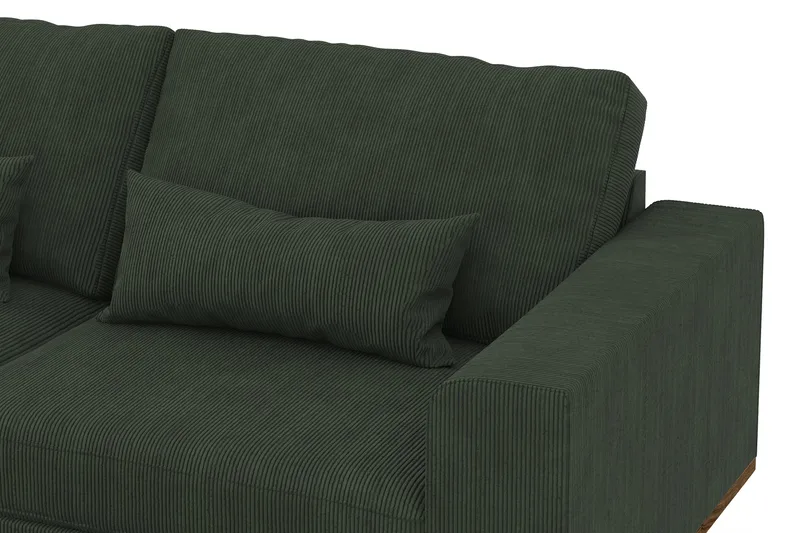 Copenhagen 4-sits Vänstervänd L-formad Divansoffa i Manchester - Mörkgrön - Products - Möbler - Soffa - Divansoffa & schäslongsoffa - 4 sits soffa med divan
