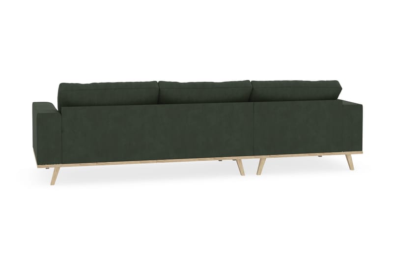 Copenhagen 4-sits Vänstervänd L-formad Divansoffa i Manchester - Mörkgrön - Products - Möbler - Soffa - Divansoffa & schäslongsoffa - 4 sits soffa med divan
