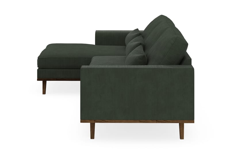 Copenhagen 4-sits Vänstervänd L-formad Divansoffa i Manchester - Mörkgrön - Products - Möbler - Soffa - Divansoffa & schäslongsoffa - 4 sits soffa med divan