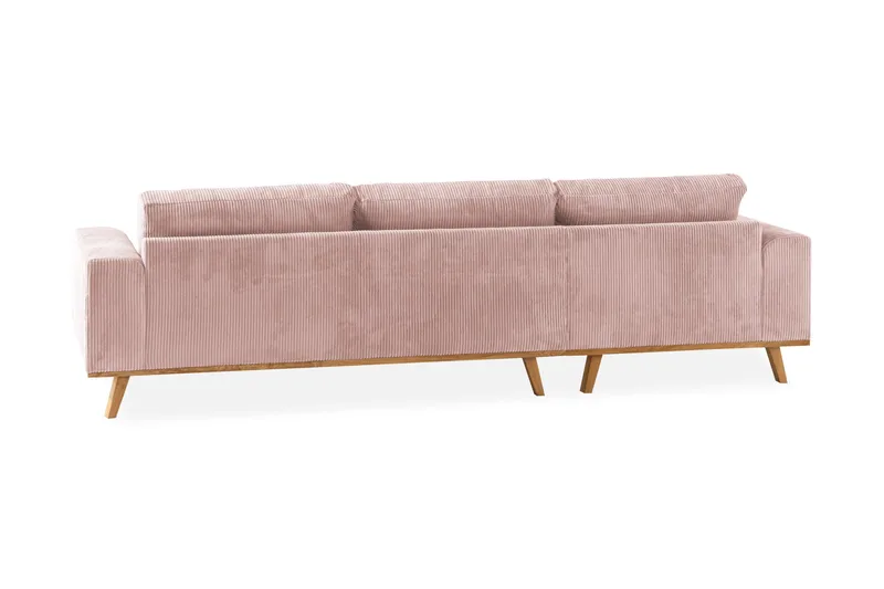 Copenhagen 4-sits Vänstervänd L-formad Divansoffa i Manchester - Rosa - Products - Möbler - Soffa - Divansoffa & schäslongsoffa - 4 sits soffa med divan