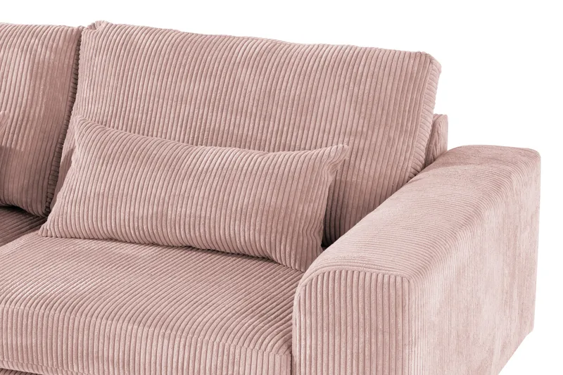 Copenhagen 4-sits Vänstervänd L-formad Divansoffa i Manchester - Rosa - Products - Möbler - Soffa - Divansoffa & schäslongsoffa - 4 sits soffa med divan