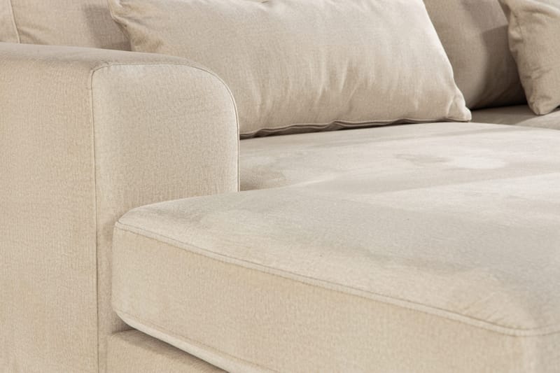 Copenhagen 4-sits Vänstervänd L-formad Divansoffa i Sammet - Beige - Products - Möbler - Soffa - Divansoffa & schäslongsoffa - 4 sits soffa med divan