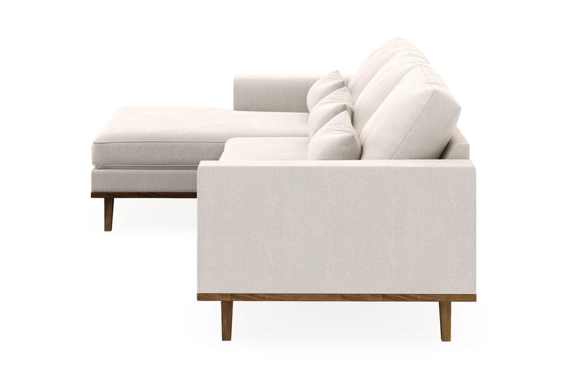 Copenhagen 4-sits Vänstervänd L-formad Divansoffa i Sammet - Krämvit - Products - Möbler - Soffa - Divansoffa & schäslongsoffa - 4 sits soffa med divan