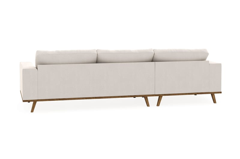 Copenhagen 4-sits Vänstervänd L-formad Divansoffa i Sammet - Krämvit - Products - Möbler - Soffa - Divansoffa & schäslongsoffa - 4 sits soffa med divan