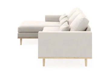 Copenhagen 4-sits Vänstervänd L-formad Divansoffa i Sammet - Krämvit - Products - Möbler - Soffa - Divansoffa & schäslongsoffa - 4 sits soffa med divan