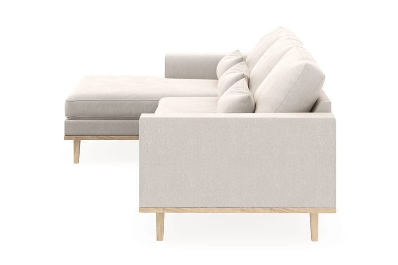 Copenhagen 4-sits Vänstervänd L-formad Divansoffa i Sammet - Krämvit - Products - Möbler - Soffa - Divansoffa & schäslongsoffa - 4 sits soffa med divan