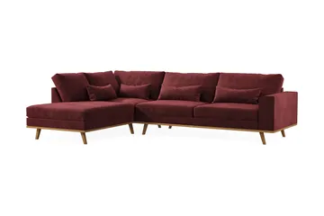 Copenhagen 4-sits Vänstervänd L-formad Divansoffa i Sammet - Lila - Products - Möbler - Soffa - Divansoffa & schäslongsoffa - 4 sits soffa med divan