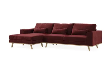 Copenhagen 4-sits Vänstervänd L-formad Divansoffa i Sammet - Lila - Products - Möbler - Soffa - Divansoffa & schäslongsoffa - 4 sits soffa med divan