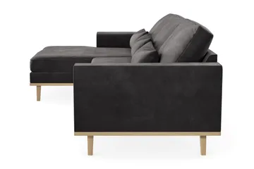 Copenhagen 4-sits Vänstervänd L-formad Divansoffa i Sammet - Mörkgrå - Products - Möbler - Soffa - Divansoffa & schäslongsoffa - 4 sits soffa med divan
