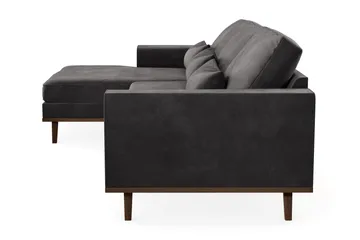 Copenhagen 4-sits Vänstervänd L-formad Divansoffa i Sammet - Mörkgrå - Products - Möbler - Soffa - Divansoffa & schäslongsoffa - 4 sits soffa med divan