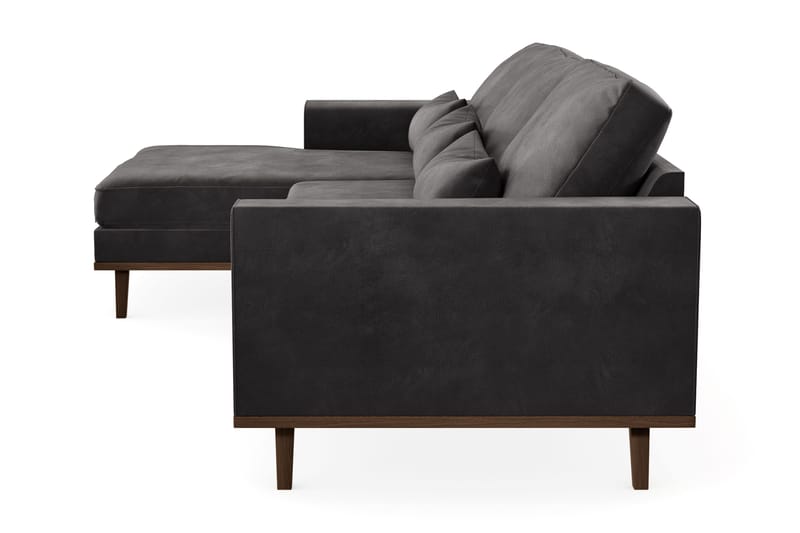 Copenhagen 4-sits Vänstervänd L-formad Divansoffa i Sammet - Mörkgrå - Products - Möbler - Soffa - Divansoffa & schäslongsoffa - 4 sits soffa med divan