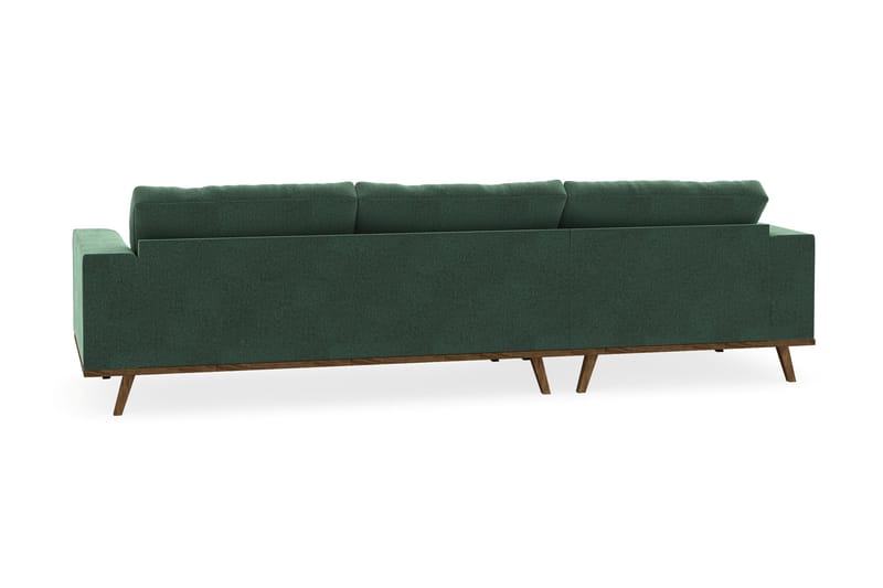 Copenhagen 4-sits Vänstervänd L-formad Divansoffa i Sammet - Mörkgrön - Products - Möbler - Soffa - Divansoffa & schäslongsoffa - 4 sits soffa med divan