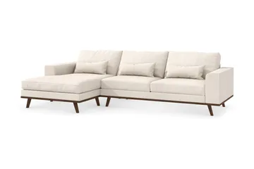 Copenhagen 4-sits Vänstervänd L-formad Divansoffa i Tyg - Beige - Products - Möbler - Soffa - Divansoffa & schäslongsoffa - 4 sits soffa med divan