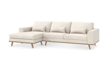 Copenhagen 4-sits Vänstervänd L-formad Divansoffa i Tyg - Beige - Products - Möbler - Soffa - Divansoffa & schäslongsoffa - 4 sits soffa med divan