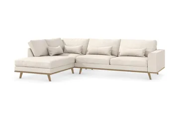 Copenhagen 4-sits Vänstervänd L-formad Divansoffa i Tyg - Beige - Products - Möbler - Soffa - Divansoffa & schäslongsoffa - 4 sits soffa med divan