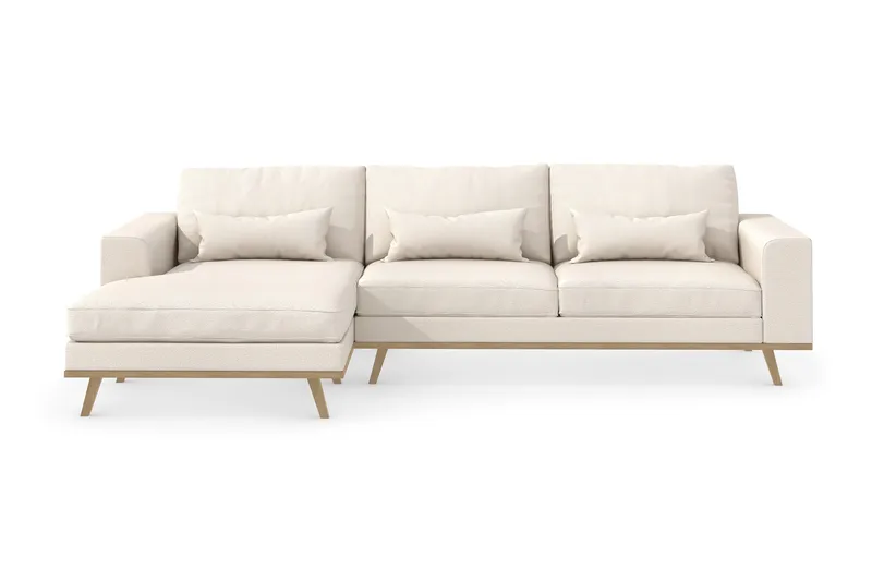 Copenhagen 4-sits Vänstervänd L-formad Divansoffa i Tyg - Beige - Products - Möbler - Soffa - Divansoffa & schäslongsoffa - 4 sits soffa med divan