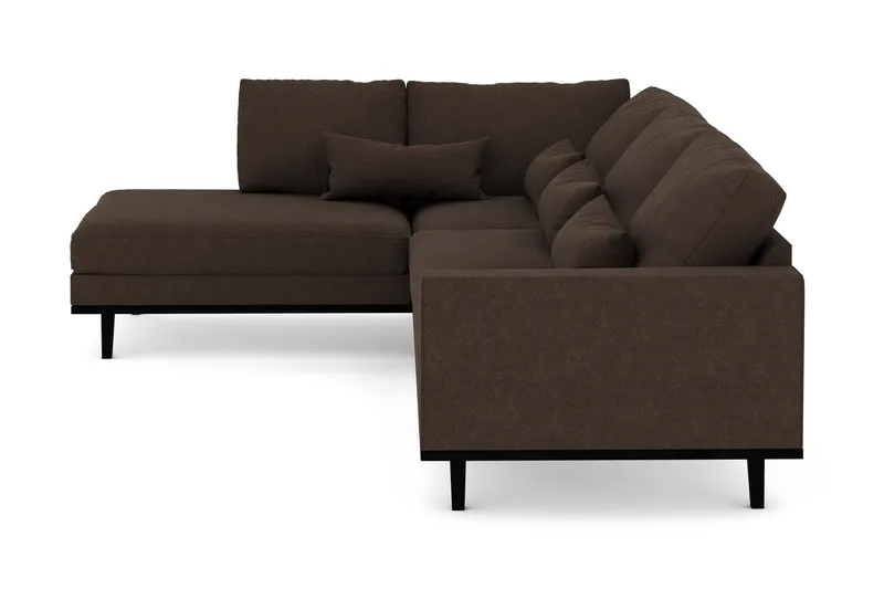 Copenhagen 4-sits Vänstervänd L-formad Divansoffa i Tyg - Brun - Products - Möbler - Soffa - Divansoffa & schäslongsoffa - 4 sits soffa med divan