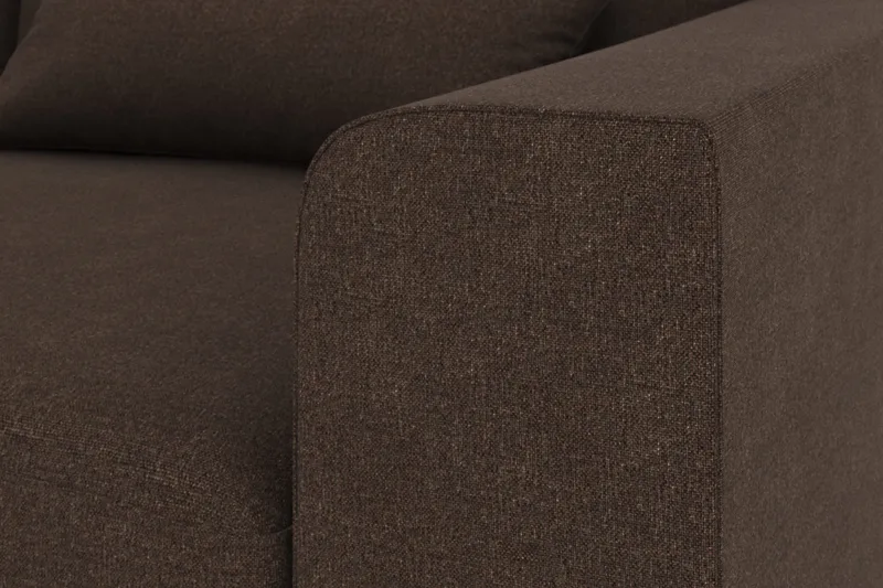Copenhagen 4-sits Vänstervänd L-formad Divansoffa i Tyg - Brun - Products - Möbler - Soffa - Divansoffa & schäslongsoffa - 4 sits soffa med divan