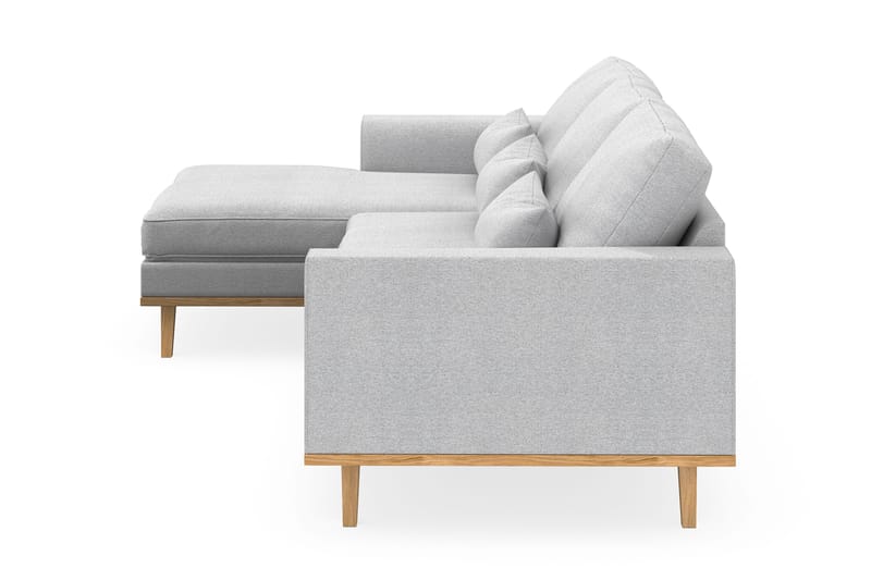 Copenhagen 4-sits Vänstervänd L-formad Divansoffa i Tyg - Ljusgrå - Products - Möbler - Soffa - Divansoffa & schäslongsoffa - 4 sits soffa med divan