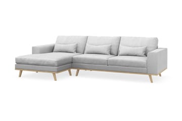 Copenhagen 4-sits Vänstervänd L-formad Divansoffa i Tyg - Ljusgrå - Products - Möbler - Soffa - Divansoffa & schäslongsoffa - 4 sits soffa med divan