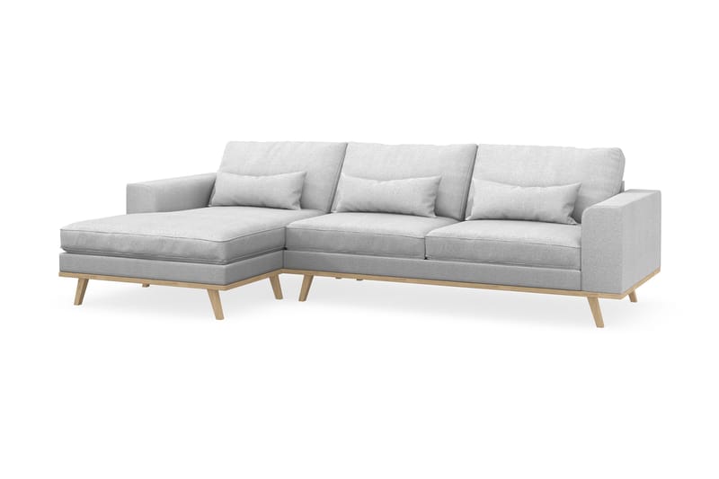 Copenhagen 4-sits Vänstervänd L-formad Divansoffa i Tyg - Ljusgrå - Products - Möbler - Soffa - Divansoffa & schäslongsoffa - 4 sits soffa med divan