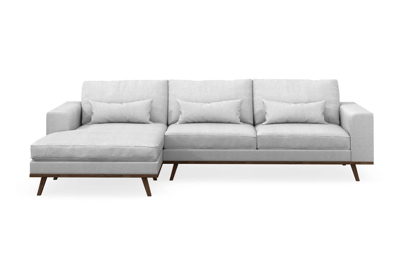 Copenhagen 4-sits Vänstervänd L-formad Divansoffa i Tyg - Ljusgrå - Products - Möbler - Soffa - Divansoffa & schäslongsoffa - 4 sits soffa med divan