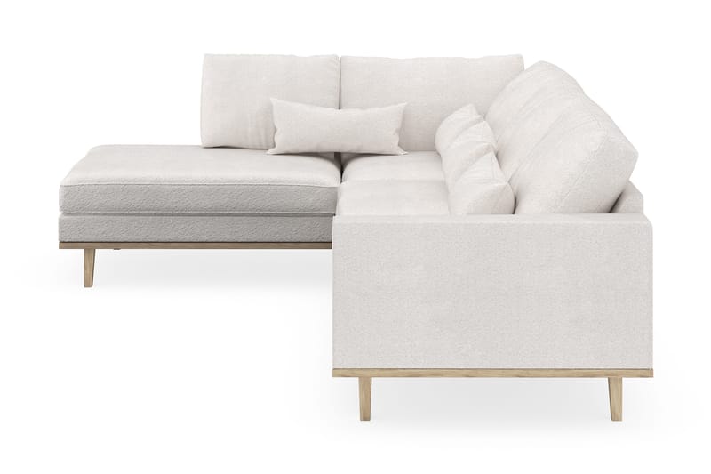 Copenhagen 4-sits Vänstervänd L-formad Schäslongsoffa i Bouclé - Vit - Products - Möbler - Soffa - Divansoffa & schäslongsoffa - 4 sits soffa med divan