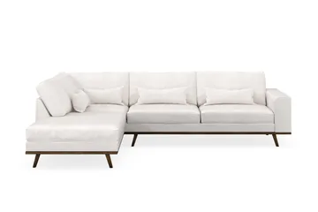 Copenhagen 4-sits Vänstervänd L-formad Schäslongsoffa i Bouclé - Vit - Products - Möbler - Soffa - Divansoffa & schäslongsoffa - 4 sits soffa med divan