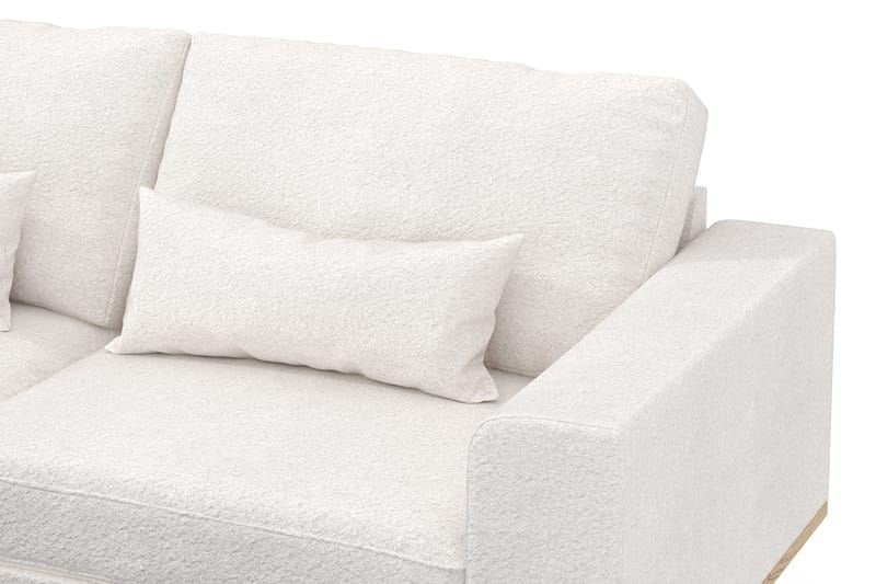 Copenhagen 4-sits Vänstervänd L-formad Schäslongsoffa i Bouclé - Vit - Products - Möbler - Soffa - Divansoffa & schäslongsoffa - 4 sits soffa med divan
