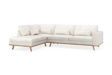Copenhagen 4-sits Vänstervänd L-formad Schäslongsoffa i Bouclé - Vit - Products - Möbler - Soffa - Divansoffa & schäslongsoffa - 4 sits soffa med divan