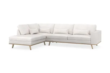 Copenhagen 4-sits Vänstervänd L-formad Schäslongsoffa i Bouclé - Vit - Products - Möbler - Soffa - Divansoffa & schäslongsoffa - 4 sits soffa med divan