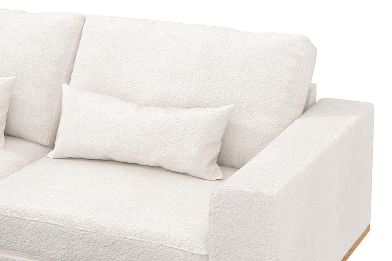 Copenhagen 4-sits Vänstervänd L-formad Schäslongsoffa i Bouclé - Vit - Products - Möbler - Soffa - Divansoffa & schäslongsoffa - 4 sits soffa med divan