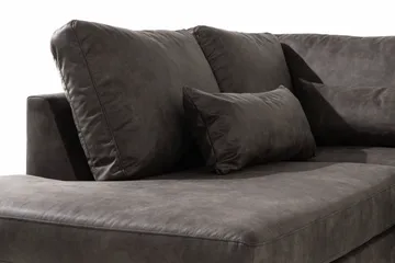 Copenhagen 4-sits Vänstervänd L-formad Schäslongsoffa i Konstläder - Mörkgrå - Products - Möbler - Soffa - Divansoffa & schäslongsoffa - 4 sits soffa med divan