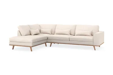 Copenhagen 4-sits Vänstervänd L-formad Schäslongsoffa i Manchester - Beige - Products - Möbler - Soffa - Divansoffa & schäslongsoffa - 4 sits soffa med divan