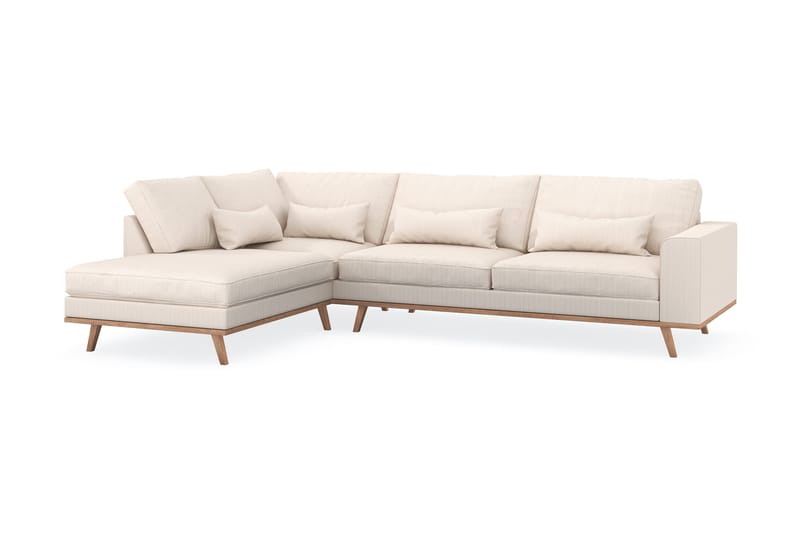 Copenhagen 4-sits Vänstervänd L-formad Schäslongsoffa i Manchester - Beige - Products - Möbler - Soffa - Divansoffa & schäslongsoffa - 4 sits soffa med divan