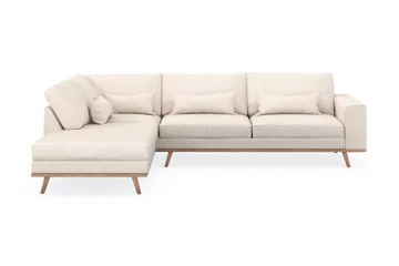 Copenhagen 4-sits Vänstervänd L-formad Schäslongsoffa i Manchester - Beige - Products - Möbler - Soffa - Divansoffa & schäslongsoffa - 4 sits soffa med divan