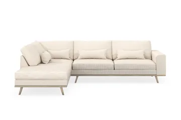 Copenhagen 4-sits Vänstervänd L-formad Schäslongsoffa i Manchester - Beige - Products - Möbler - Soffa - Divansoffa & schäslongsoffa - 4 sits soffa med divan