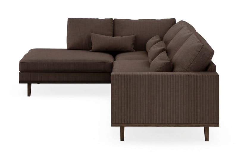 Copenhagen 4-sits Vänstervänd L-formad Schäslongsoffa i Manchester - Mörkbrun - Products - Möbler - Soffa - Divansoffa & schäslongsoffa - 4 sits soffa med divan