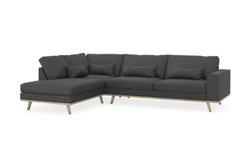 Copenhagen 4-sits Vänstervänd L-formad Schäslongsoffa i Manchester - Mörkgrå - Products - Möbler - Soffa - Divansoffa & schäslongsoffa - 4 sits soffa med divan