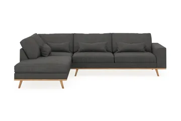 Copenhagen 4-sits Vänstervänd L-formad Schäslongsoffa i Manchester - Mörkgrå - Products - Möbler - Soffa - Divansoffa & schäslongsoffa - 4 sits soffa med divan