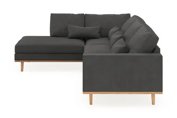 Copenhagen 4-sits Vänstervänd L-formad Schäslongsoffa i Manchester - Mörkgrå - Products - Möbler - Soffa - Divansoffa & schäslongsoffa - 4 sits soffa med divan