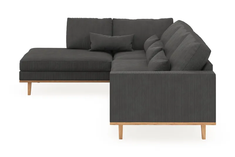 Copenhagen 4-sits Vänstervänd L-formad Schäslongsoffa i Manchester - Mörkgrå - Products - Möbler - Soffa - Divansoffa & schäslongsoffa - 4 sits soffa med divan