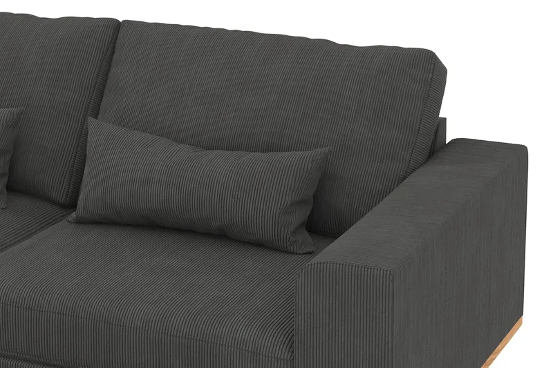 Copenhagen 4-sits Vänstervänd L-formad Schäslongsoffa i Manchester - Mörkgrå - Products - Möbler - Soffa - Divansoffa & schäslongsoffa - 4 sits soffa med divan